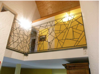 Rampe, escalier, en, fer, forgé, ferronnerie, d’Art,